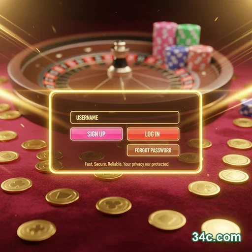 Login seguro no celular na plataforma 34c.com